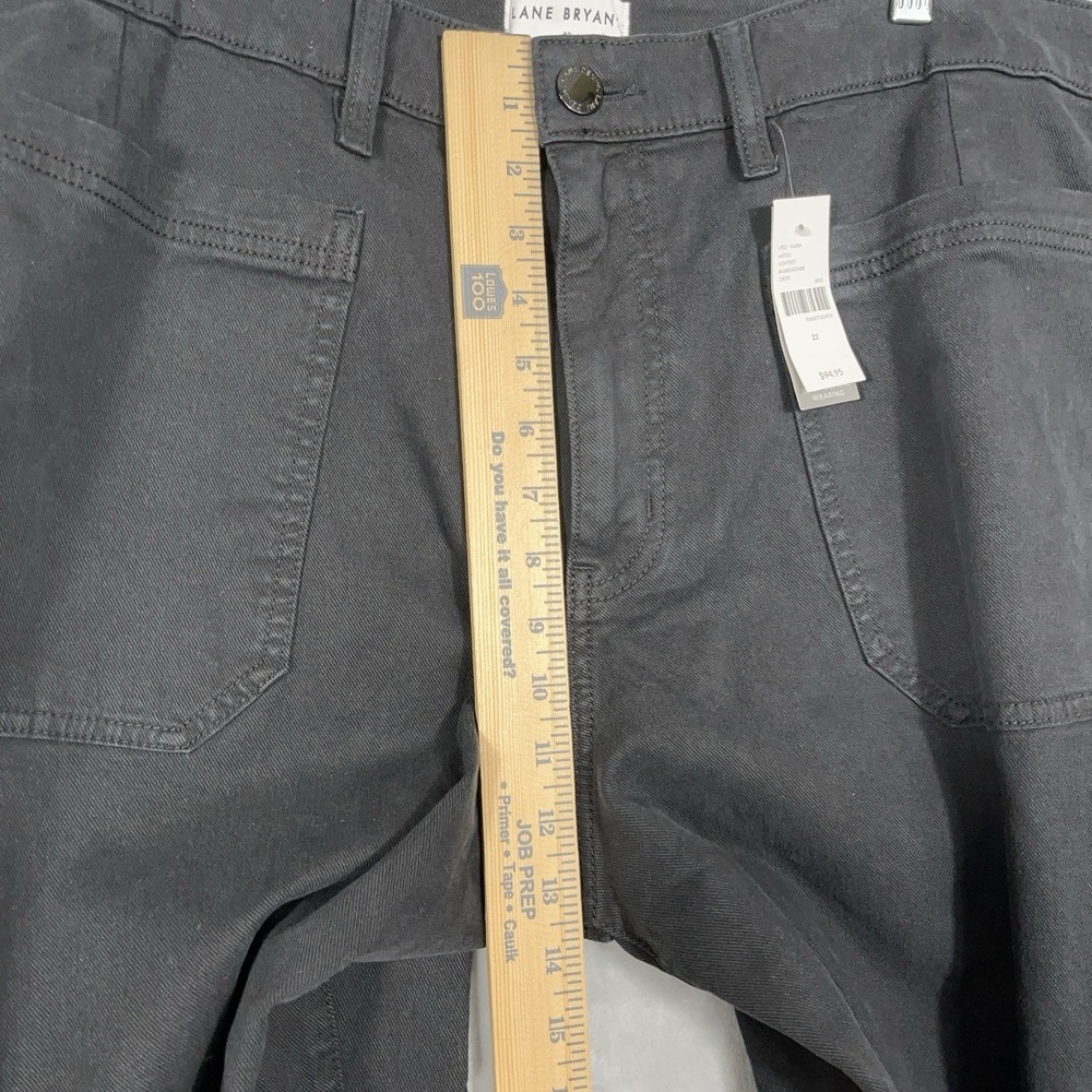 Lane Bryant Womens NEW Black Denim Jeans High Rise Relaxed Straight 22 Casual - Picture 5 of 10